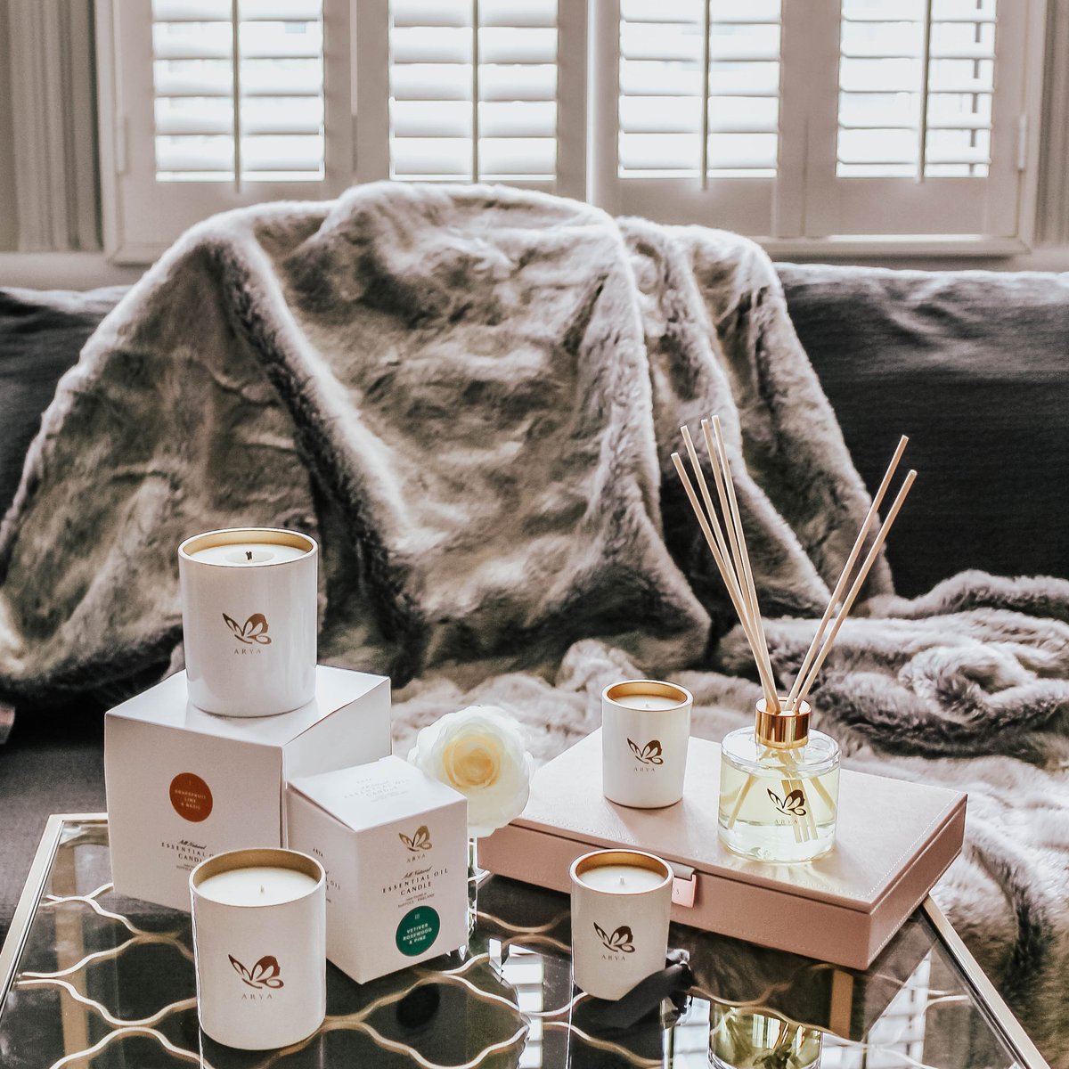 We don't just ❤ #candles, we love interior design as a whole! I love to have lots of blankets and cushions around my home. They can provide so much softness &amp; atmosphere - Get home from work, light a candle, snuggle under a blanket and there you have the perfect #hygge evening