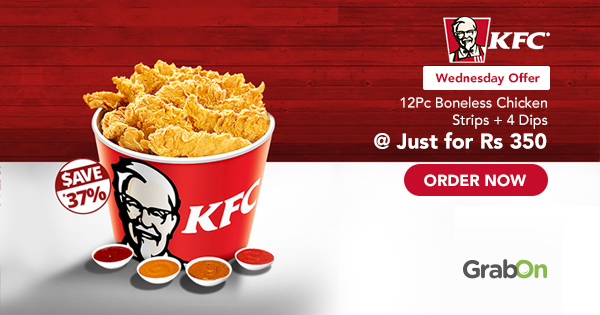 kfc menu bucket prices in rupees