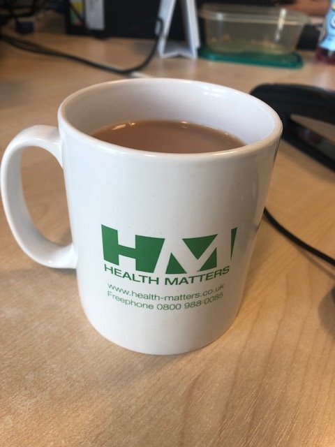 emsbensadvice's tweet photo. The sun is shining here at @HealthMattersUK @LifeAndProgress @ValentineOHUK office and we're taking part in the #Brewmonday #virtualbrew #BrewMonday #BlueMonday @samaritans https://t.co/94SCB8hFgx