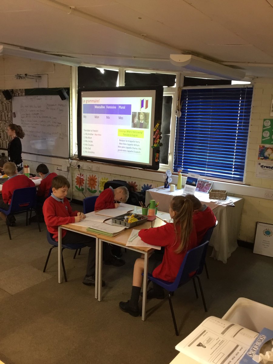 StBarnabasCE's tweet photo. The experience of having expert French lessons for the children is amazing. The children are enjoying and engaging with every lesson. Keep it up guys and thanks to @DarwenAcademy for lending us your experts. #frenchiscool #gettingbettereverytime https://t.co/SBnR1pKZBN
