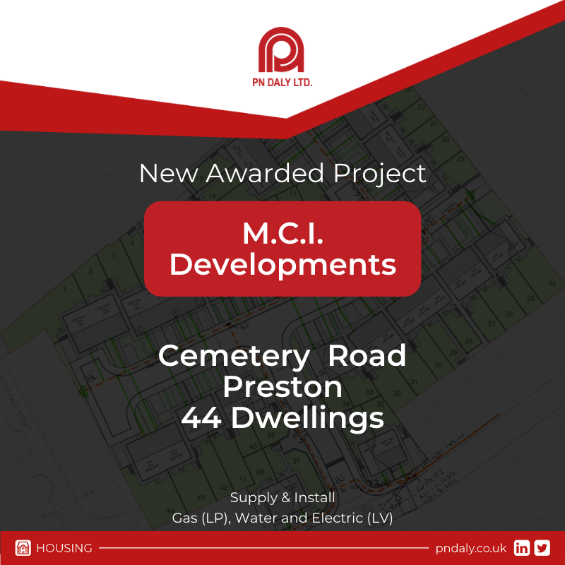PN_Daly's tweet photo. PN Daly Ltd have won another "Connecting Properties" contract #Preston
PN Daly Ltd are grateful for the opportunity to work with @mcidevelopments again on this 44 Dwellings project.

Utilities Connection expertise since 1966.

#utilities #won #PNDaly #Construction #MultiUtility https://t.co/QNHWmr5Liz