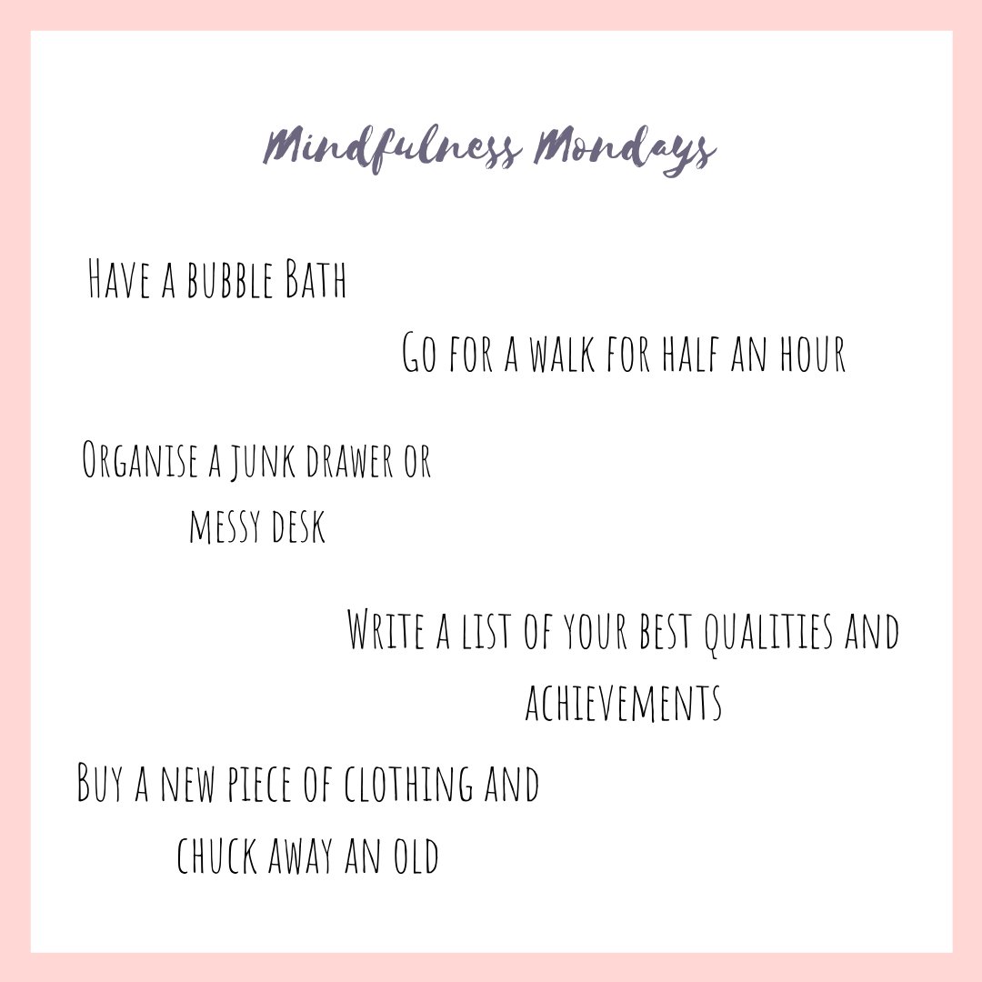 LeicsTrainingPM's tweet image. As part of support this term we will be releasing wellbeing tips on social media for students

Please see below some ideas for activities that help support a healthy mind

#MindfulnessMondays #SUSupport