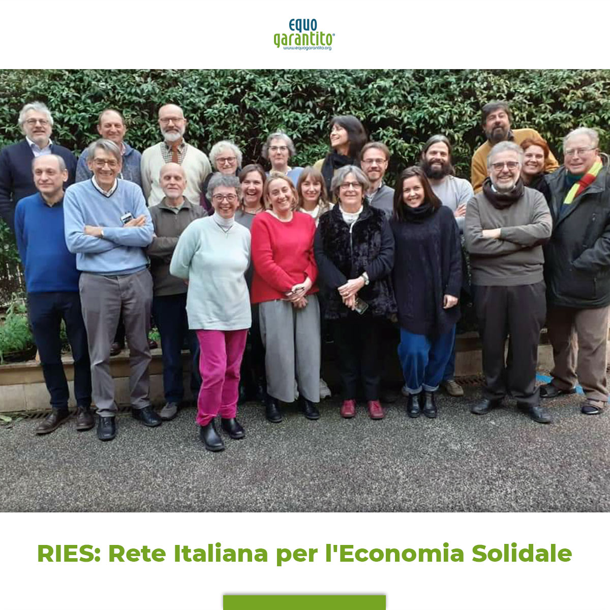 È nata RIES Rete Italiana per l'Economia Solidale🎉

Siamo tra i soci fondatori, insieme ad altre 21 reti.
Maria Teresa Pecchini è stata eletta nel Consiglio Direttivo come rappresentante congiunto delle organizzazioni equosolidali.
In bocca al lupo!☘
#commercioequo #fairtrade