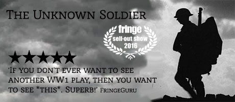 Gristtheatre's tweet image. Thur 23 Jan 2020 8pm @squarechapel #Halifax #Yorkshire Edfringe 5-star sell-out WW1 'The Unknown Soldier' - in tribute to the Centenary of the Return of the Unknown Warrior: squarechapel.co.uk/whats-on/the-u…