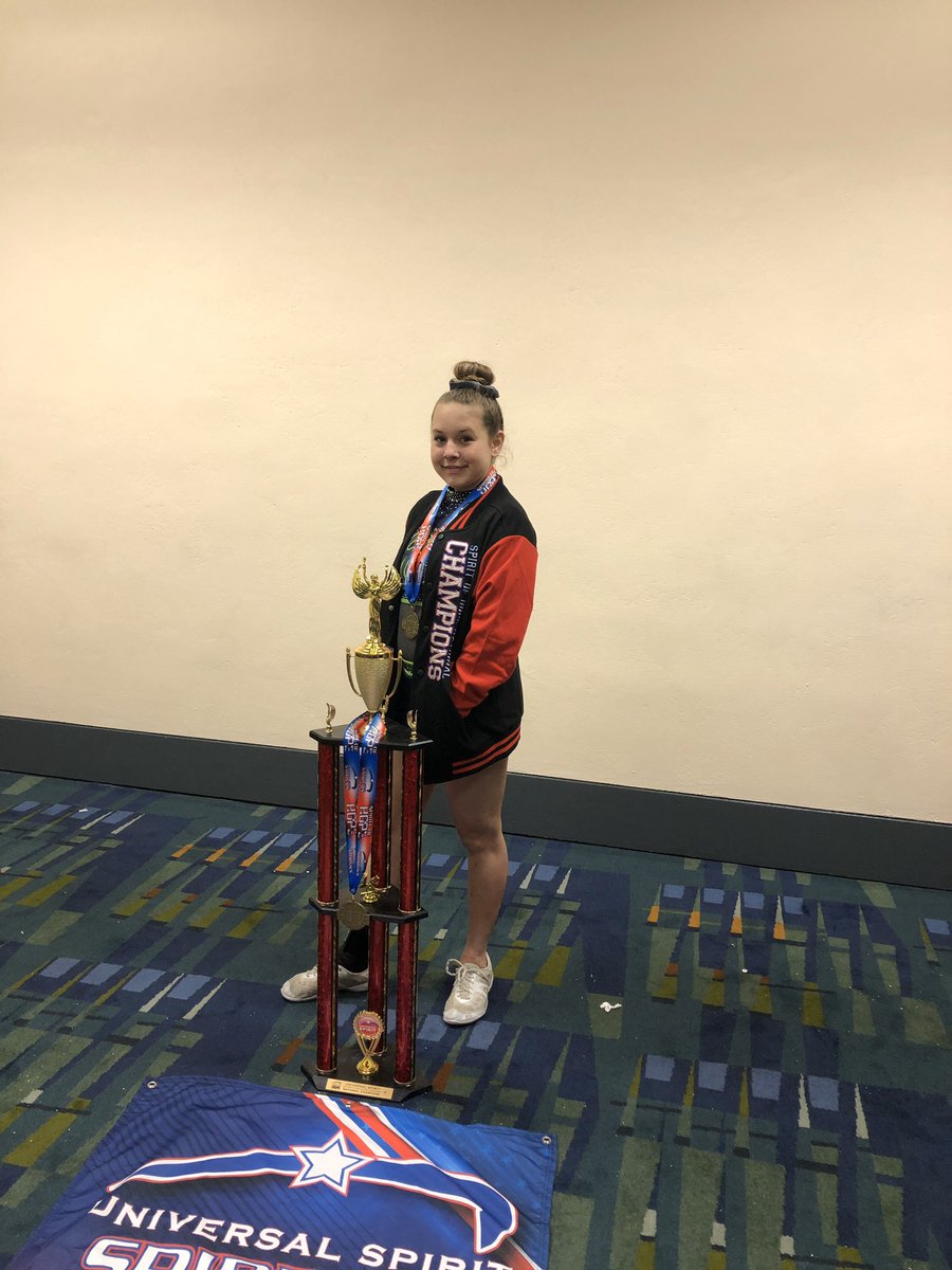 FloridianCraker's tweet photo. Bye Charlotte, thanks for allowing us to be all up in you and for the hardware! #cheerdad #cheer #liberty #cheerisasport #MondayMood #firstplace #CheerNation #CNA https://t.co/fmDbSS1nY4
