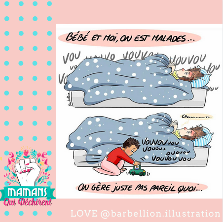 Quand tu es malade en même temps que ton enfant... bit.ly/34Tb4EA 🤢🤧🤒😷
.
.#barbellionillustration
#gastro #mamans #mamansquidechirent #enfant #enfantsheureux #mamansolo #mamanblogueuse #mamangaga #Famille #enfants #grossesse #illustration #humour