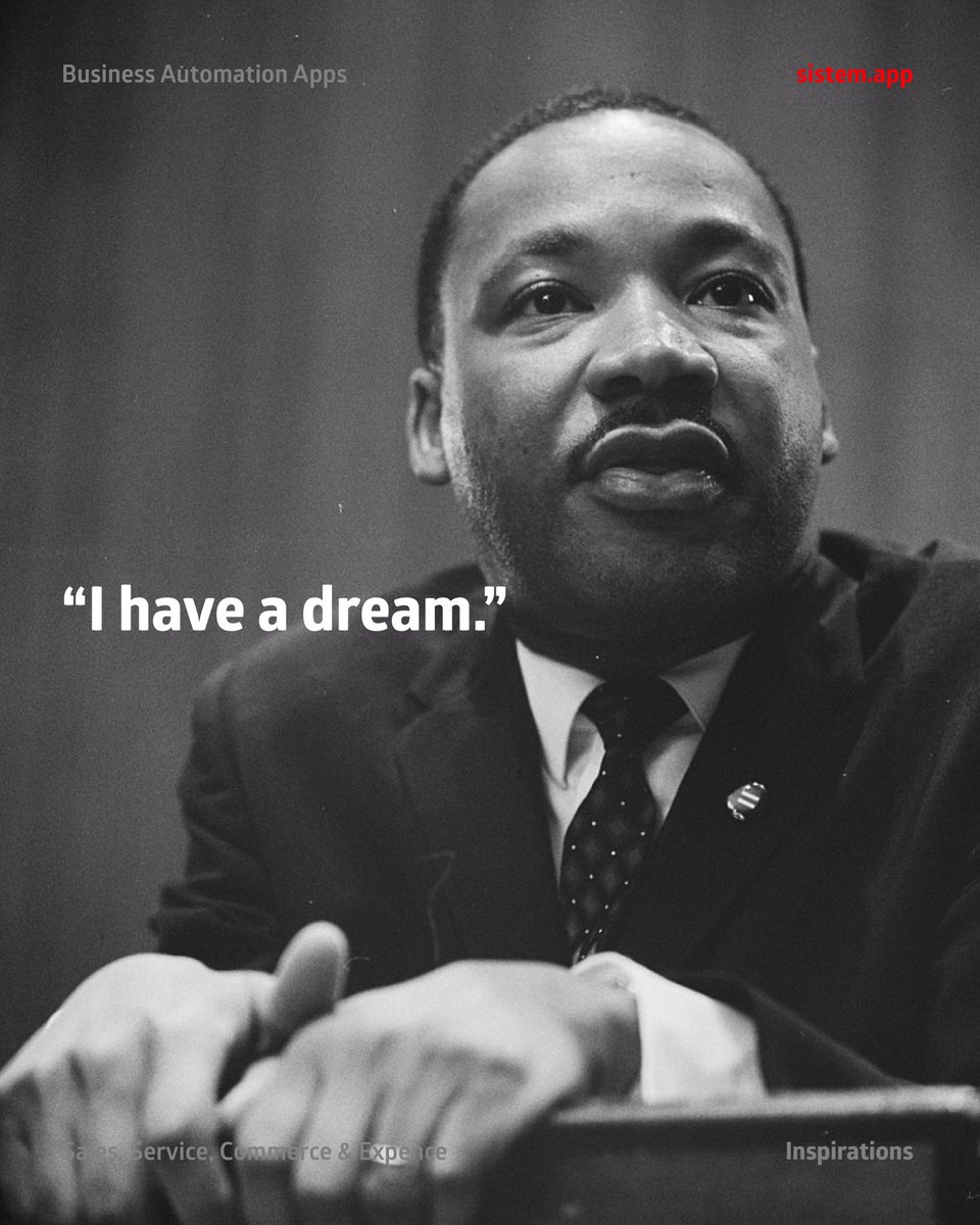 SistemApps's tweet photo. The man who had a dream. He aptly fit in to the quote...the people who are crazy enough to think they can change the world are the ones who do. 

Today and every day, we honor the life and legacy of Dr. Martin Luther King Jr.

#martinlutherking #sistemapps https://t.co/aXcZc8rh8u