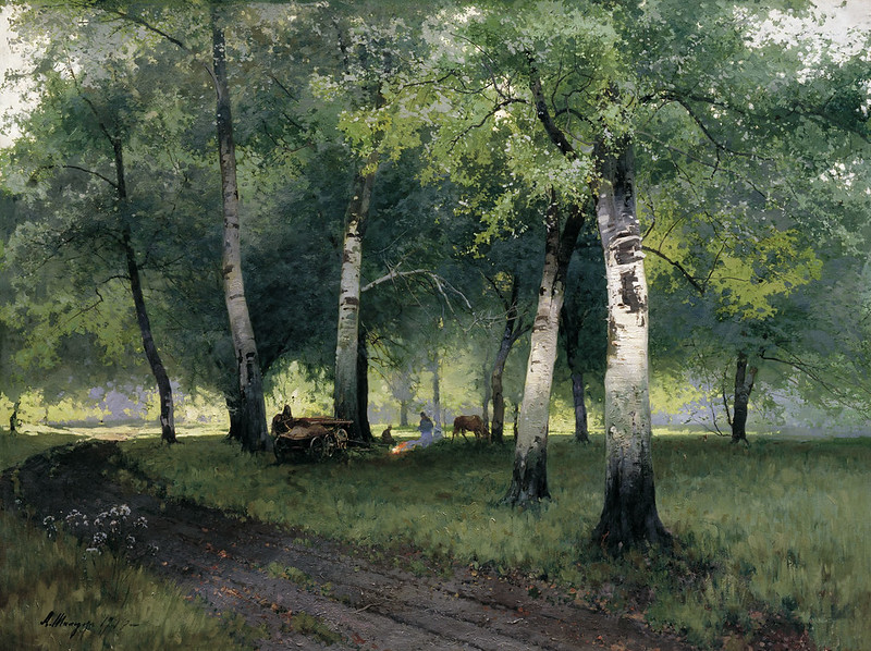 RFinlandes's tweet photo. Descubrir
al borde del camino
un rincón
a la sombra de un gran árbol.
Detener
la marcha brevemente,
olvidar
los pasos incontables,
y el pesar
por lo que ha quedado atrás
y soñar
nuevos caminos y paisajes.

#VersosPintados 

🎨 Andrei N. Shilder https://t.co/P9USlYyxdF