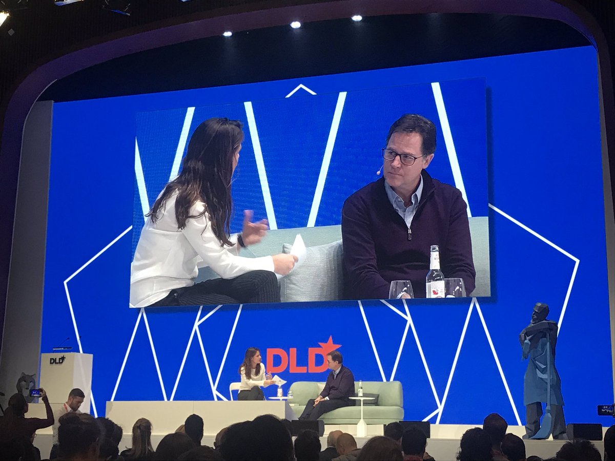 „Our task is to minimize the bad and maximize the good — accountable to the people in a democracy“, says <a href="/Facebook/">Facebook</a> Vice President <a href="/nick_clegg/">nick_clegg</a> in conversation with <a href="/tanit/">Tanit Koch</a> at #DLD20