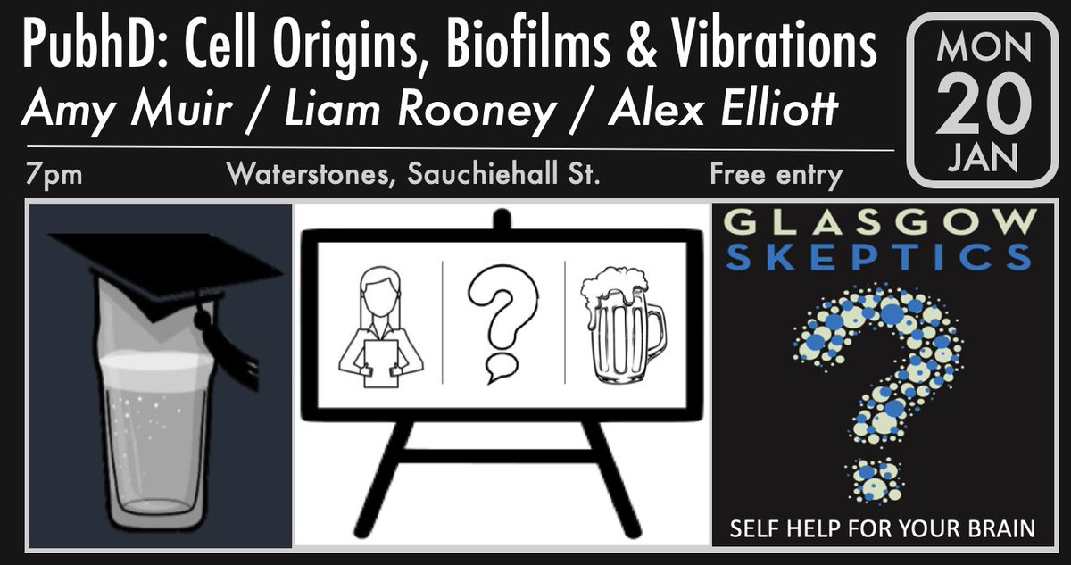 GlasgowSkeptics's tweet photo. Reminder for our event tonight with @glasgow_pubhd ..
The venue is @WaterstonesGla on Sauchiehall Street (top floor)
Kickoff is at 7pm sharp
See you there! https://t.co/BOFi35vTan