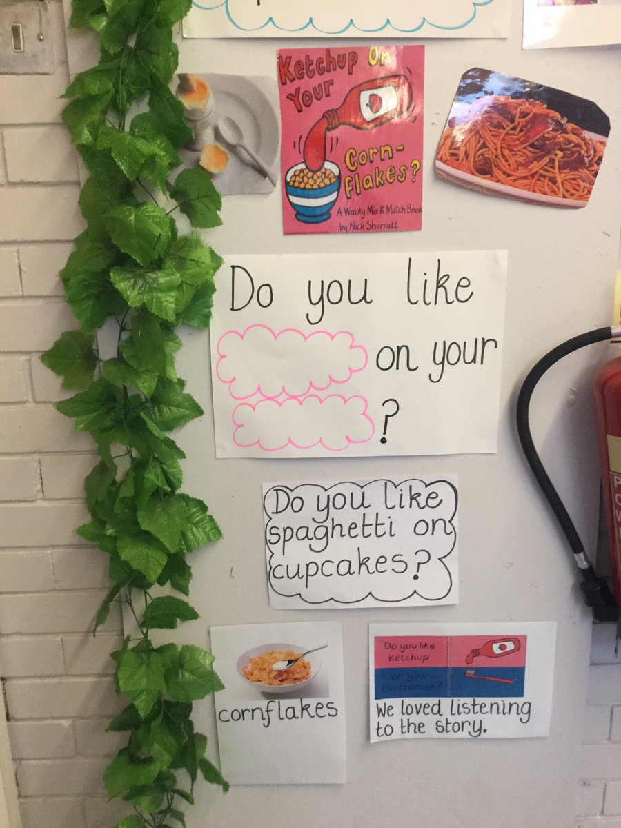 EgertonCPSchool's tweet image. Reception Class have loved reading the story ‘Ketchup on Cornflakes’ by Nick Sharratt. Have a look at our reading and writing walls in EYFS at Egerton. #readingeyfs #writinginEYFS