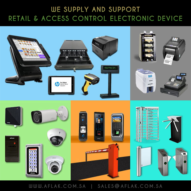 AflakElectronic's tweet photo. #Aflak #Electronic - A leading provider of #business #solutions in #Saudi #Arabia:
โข #RetailSolutions, including #POS, #Barcode, #QueueSystems & #Selfservice #Kiosk
โข #AccessControlSolutions, including #Fingerprint, #RFID and #Turnstiles
Visit: https://t.co/nuHEjZXPRV https://t.co/yl1r8njW6k