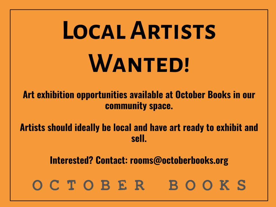 OctoberBooks's tweet photo. Shout out to local artists!

Do you want to exhibit in our Community Space?

Please email us or pop into the shop to have a chat and view the space. @aspacearts @sezifilms - of interest to any of your lovely artists?

https://t.co/dXDBmPuOxf https://t.co/f9dkeQT3HV