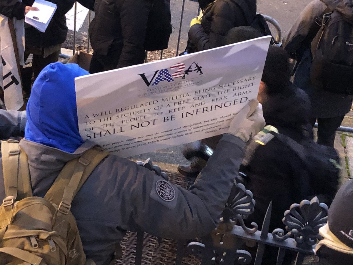 MichaelCoudrey's tweet photo. People have started gathering for the pro-2nd amendment rally in Richmond, Virginia. https://t.co/eUmyg1ngls