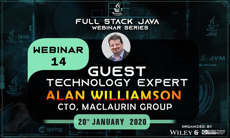 EverythingTechC's tweet image. Join our today's webinar to listen to our guest Mr. Alan Williamson, Java Champion, CTO & Partner of MacLaurin Group, USA. This webinar is organized by @Wiley India and @EverythingTechC.
Registration Link: everythingtech.co/webinars/strin…
#LearnJava #JavaWebinar #EverythingTech #webdev