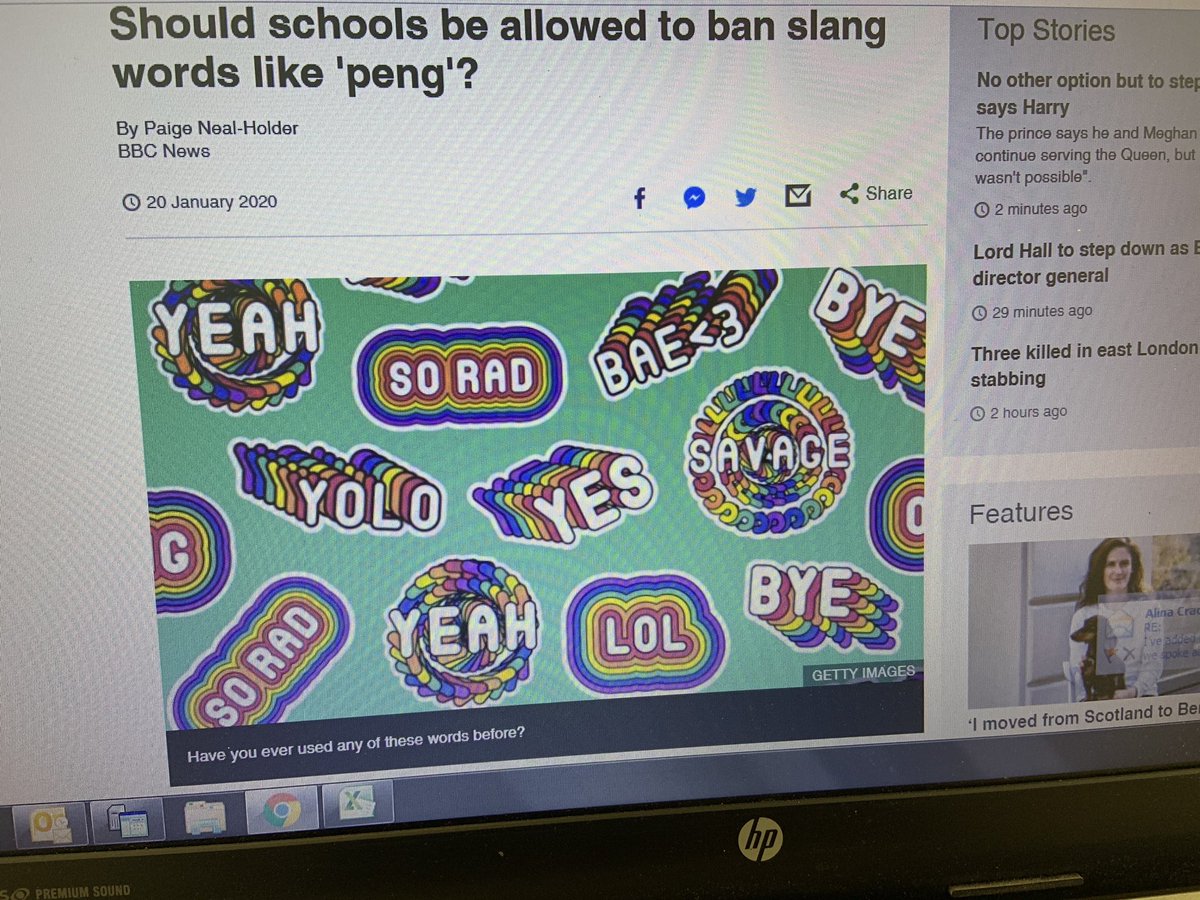 GloverIsBack's tweet image. Classic BBC: slag words such as “yes” and “bye” ..... topped off with the caption of have you ever used any of these words before???? Lol! #bbc