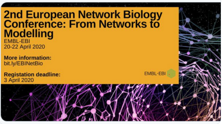 Patrick Aloy and Marian Walhout confirmed as plenary speakers for the #NetworkBiology Conference this April.
Abstracts and registrations are now open. Full details: embl.de/events/network
<a href="/EBItraining/">EMBL-EBI Training</a> <a href="/emblebi/">EMBL-EBI</a> <a href="/EMBLEvents/">EMBL Events</a>