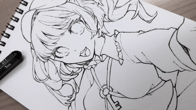 まだ途中の線画 