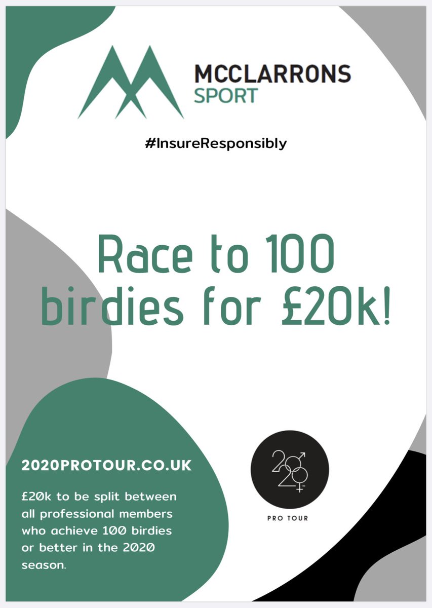 💷💷💷💷💷💷💷💷💷💷💷💷💷💷💷💷💷💷💷💷💷💷

A chance to win £20k with the <a href="/McClarronsSport/">McClarrons Sport</a> ‘RaceTo100Birdies’ #minitour

To read more click here 2020protour.co.uk/news/ 

Please RT and share the news