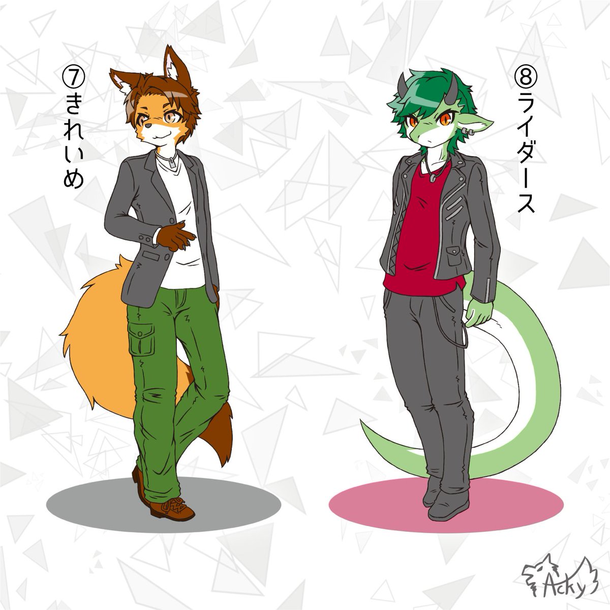 Acky בטוויטר フリーアイコン ケモノ メンズファッションのキャラクターイラストを フリーアイコンとして配布します ご使用はどなたでもご自由に 是非使ってください