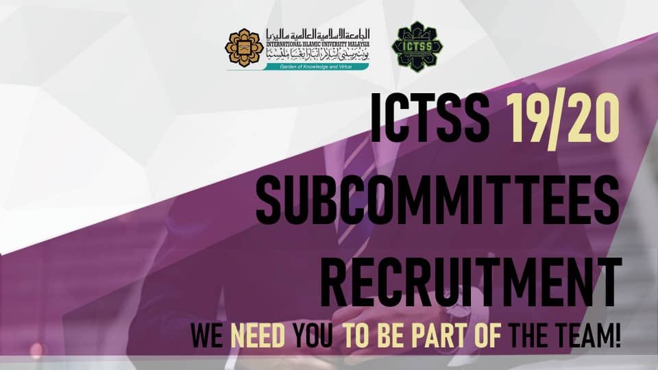 ictss_iium's tweet photo. [ ICTSS SUBCOMMITTEE RECRUITMENT ]

✨Assalamualaikum dear ICTzens✨

ICTSS is glad to announce that 'ICTSS SUBCOMMITTEE RECRUITMENT' is now OPEN!!! https://t.co/p1SnJnXIKK