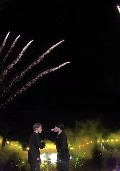 53. FireworksJikook love watching fireworks together and they made many beautiful moments like this recently. No wonder that firework nation is one of our many names.