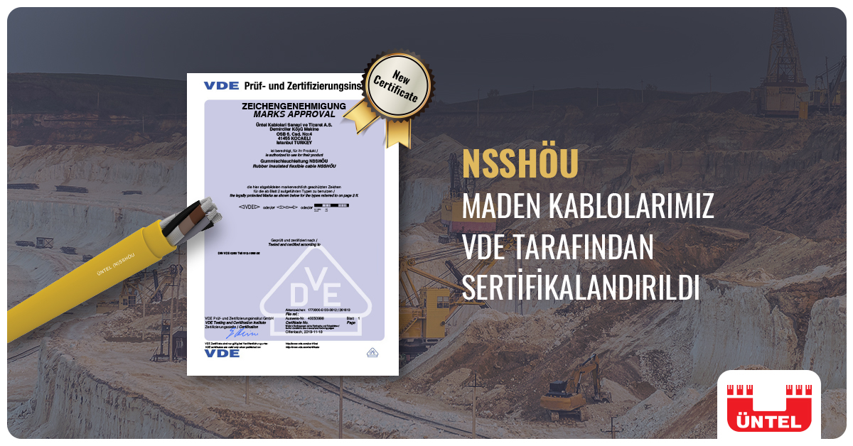 UntelKablo's tweet photo. Üntel’s NSSHÖU Mining Cables are now certified from VDE. You can contact our sales department for NSSHÖU cable inquiries which are designed for heavy duty and movable appliances.
#ÜntelKablo #Üntel #UntelCable https://t.co/gmn48yYMUn