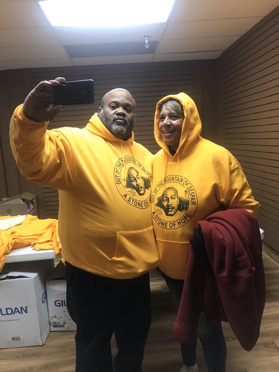 Hawkins4PGC's tweet photo. Team Hawkins is gathering before today’s #MLKDay2020 Parade in #DC. Get ready for a sea of swooping supporters! #MLKDay #parade #HawkinsOutNAbout #BuildingThePeoplesMovement #MLKHolidayDC https://t.co/yZabkFOBYv
