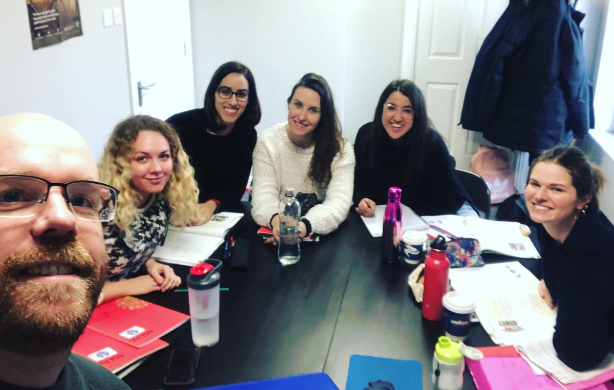 CorribEnglish's tweet image. Class selfie! 
Our First Certificate group working hard this morning 
New Business/Professional English course starts on Friday. Join us! 
#selfie #classselfie #galway #learnenglish