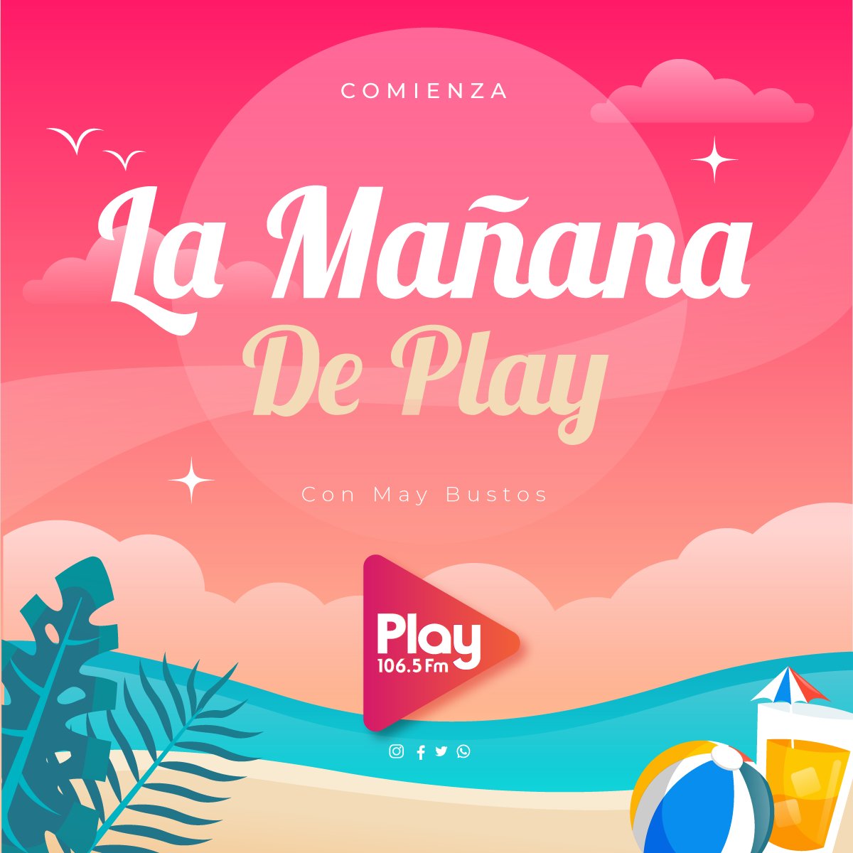 👉🏼Ya estamos en #LaMañanaDePlay con <a href="/MayBustos/">May Bustos</a>  📻
en #Play1065 😁🎙
👉🏼Contanos cómo arrancas una semana con 30.5° de sensación térmica a las 9am ⁉️🤔🥵