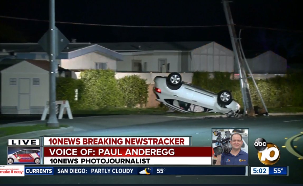 Jim Patton on Twitter "A car shears a power pole at its base, 220 N El