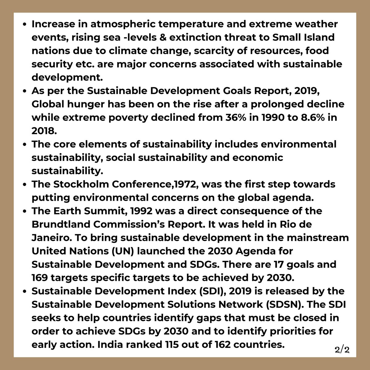 drishtiiaseng's tweet photo. This TTP is about the current status of sustainable development, challenges and way ahead in the context of NITI Aayog's Sustainable Development Goals (SDGs) India Index (SDG Index 2.0).
https://t.co/Frs6pcLnM2
#SustainableDevelopment #UPSCToThePoint #UPSC #DrishtiIASEnglish https://t.co/z8PMqJYx4C