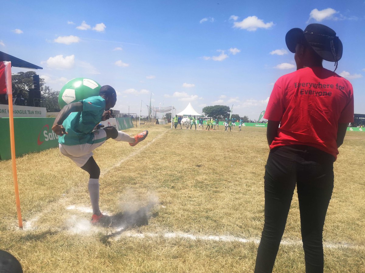 NorCross2KRCS's tweet photo. @KenyaRedCross showing they are #AlwaysThere at this weekend's @SafaricomFDN football tournament at Nanyuki Stadium! https://t.co/U5H16ZtFgZ