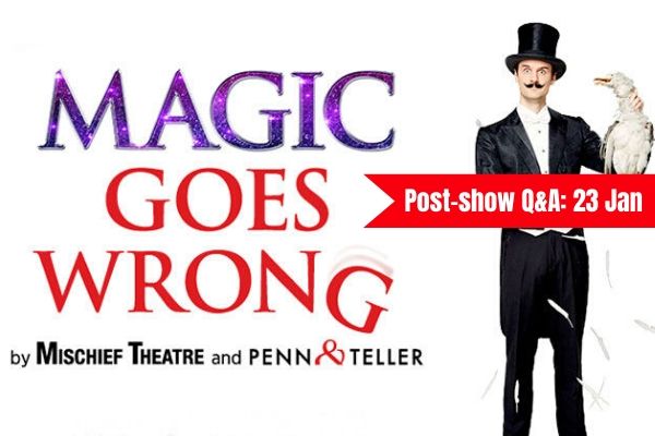 TerriPaddock's tweet photo. Why wait?
Don't forget, for my latest @mischiefcomedy post-show Q&A, I'll be talking to the original company of @magicgoeswrong at the Vaudeville this Thu 23 Jan. Sure to be an unmissable disaster.
ποΈ https://t.co/TqsBv8AbNU π©
#MischiefTalks #QA https://t.co/xq1K9AybfX