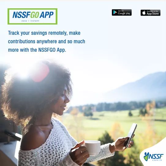 nssfug's tweet photo. Wherever you are, you can track your savings remotely, make contributions anywhere and do a whole lot more with the #NSSFGoApp.

Download it here https://t.co/jQzGzQLYRM for Android users and here https://t.co/fcB6pxyGfD for ios users.. https://t.co/tiI9SRPR4P