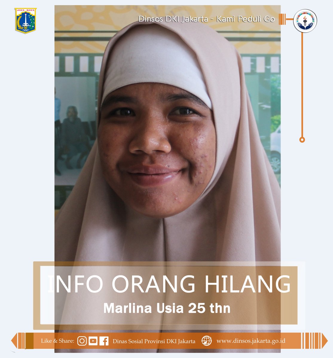 DinsosDKI1's tweet photo. #KawanSosial, Ditemukan Orang Terlantar Bernama Marlina Alamat Jln. Mangkupalas Rt. 014 /000 Kel/Desa. Mesjid Kec. Samarinda Seberang Kota Samarinda. Saat ini berada di PSBI BD2 Cipayung. Hub 085715331014 (wendy)
#InfoSosial #OrangTerlantar #DinsosPeduli #KamiPeduliGo #DinsosDKI https://t.co/7gWzMLccso