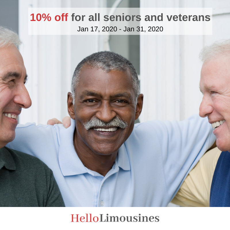 HelloLimousines's tweet image. 10% off for all our beloved seniors and veterans. Thank you for your hard work and service. Call 1(844)994-3556 today to reserve your spot.
Offer Starts: January 17, 2020
Offer Ends: January 31, 2020

#MalvernPA #KingofPrussiaPA #DevaultPA #ChesterSpringsPA  #Limoservice