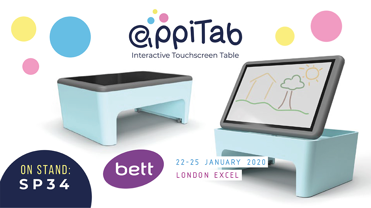 Be one of the first to see our brand NEW AppiTab interactive touchscreen nursery tables on stand: SP34 at the <a href="/Bett_show/">Bett Global</a> this year!
We are also on stand: EDA30.. pop by to talk all things #edtech #bett2020 #nursery #nurserytable #interactive #touchscreentable #edtech