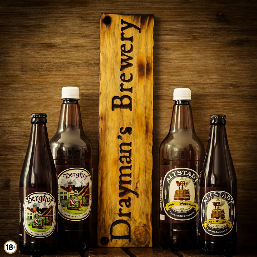SANBeerDay's tweet photo. Join our #SANBeerDay celebration @draymansbrewery, one of the oldest craft breweries in South Africa. Each craft beer is hand-crafted with pride, skill and dedication. #WeLoveOurBeer (1 litre beer = R35; 440ml = R15 at select times only) https://t.co/uMRvazHt6f