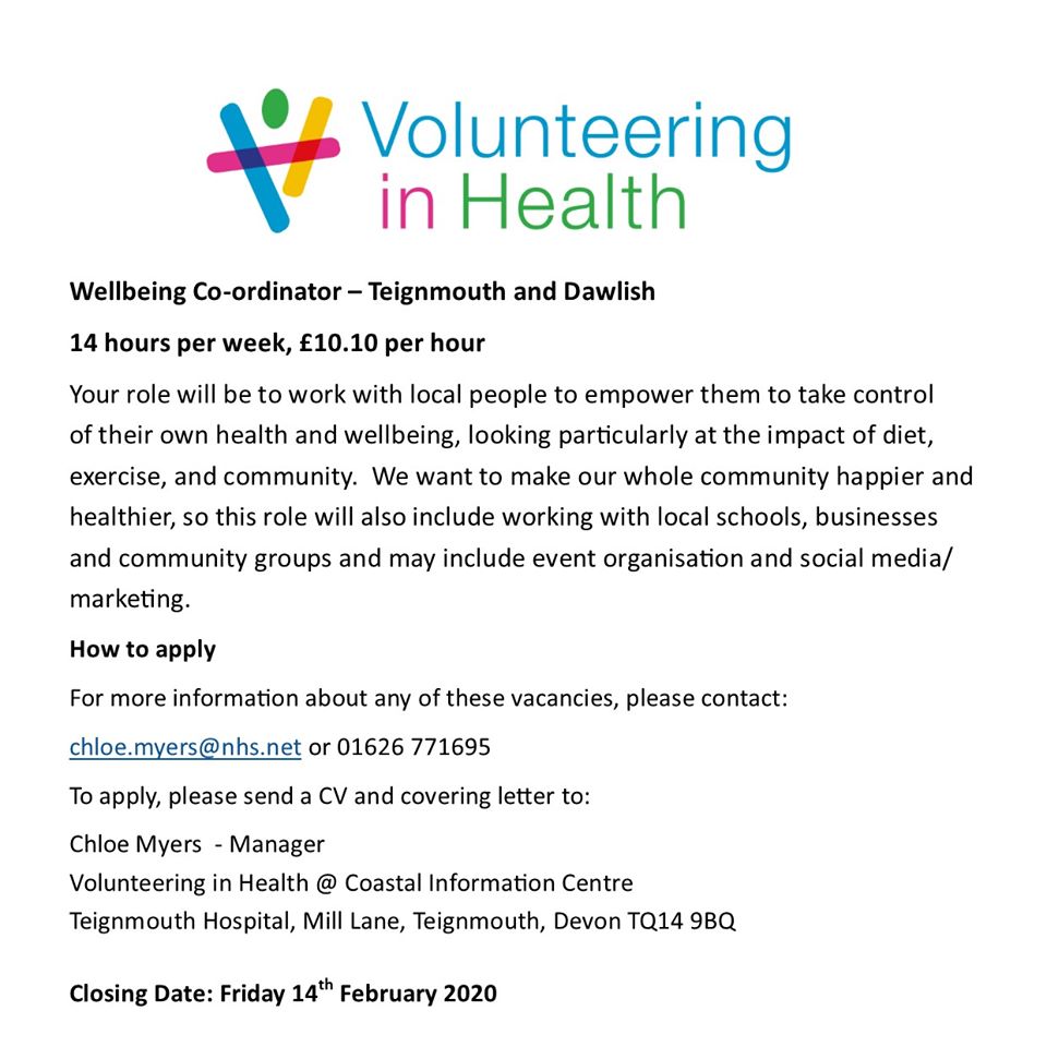 VIH_devon's tweet image. Three different opportunities to work in a beautiful part of Devon, in varied and flexible roles, offering support to people in the local community #charityjobs #Devon #Teignbridge #health #wellbeing #community