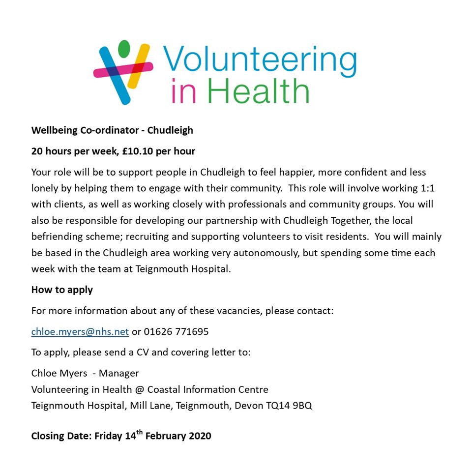 VIH_devon's tweet image. Three different opportunities to work in a beautiful part of Devon, in varied and flexible roles, offering support to people in the local community #charityjobs #Devon #Teignbridge #health #wellbeing #community