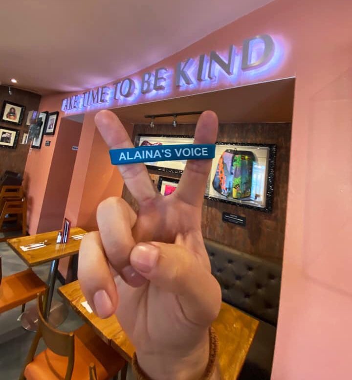 Nice message <a href="/HardRock/">Hard Rock Cafe</a>✌️#alainasvoice #bekind