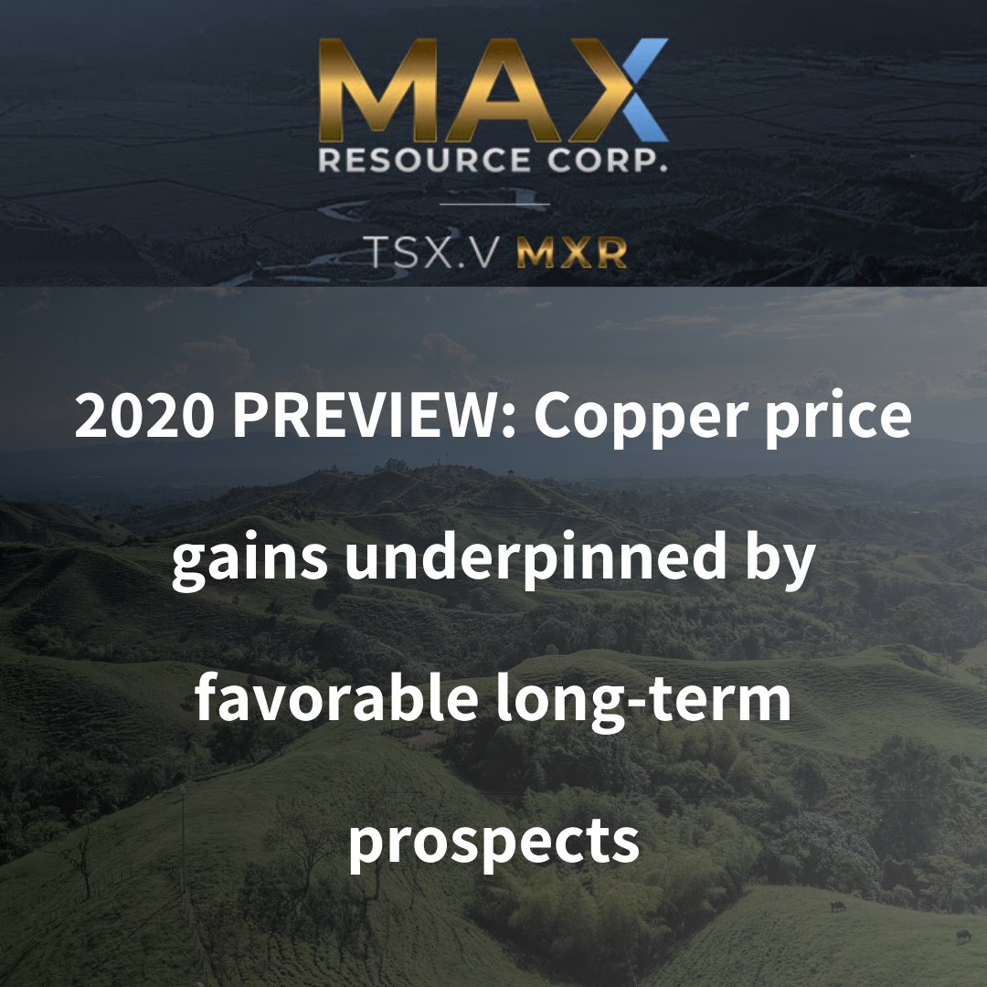 MaxResourceCorp's tweet photo. 2020 PREVIEW: #Copper price gains underpinned by favorable long-term #prospects

➡️Read it here: 
https://t.co/TkPbiBqp4C 

$MXR #copperprice #coppertrading #stockmarket #mining #miningsector #miningnews #miningupdate #coppermining #mxr #maxresourcecorp #maxresourcecorporation https://t.co/ex6wUajjRu