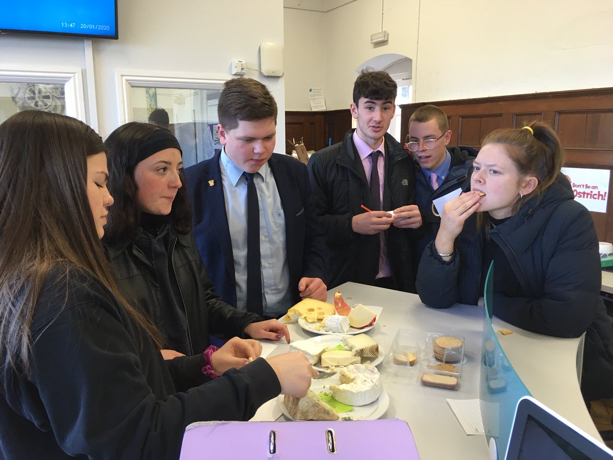PriorPark's tweet photo. Our 6th formers are turning #BlueMonday into #BlueCheeseMonday with a game of 'guess the cheese' #NationalCheeseLoversDay https://t.co/LuqDM1PjBb