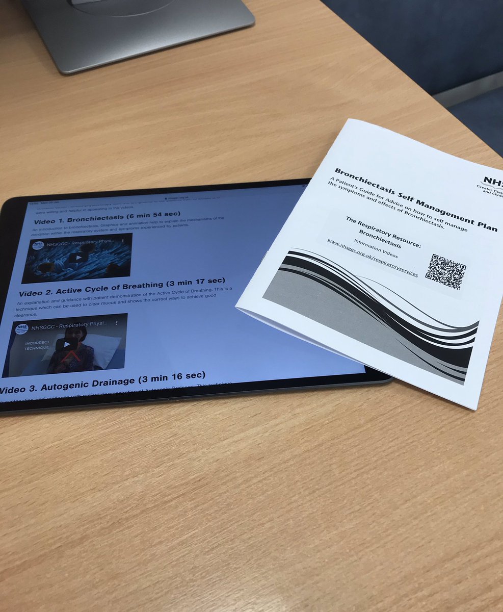Love sharing our #respiratory videos 🎥 and using the self management plan in clinic with our #bronchiectasis patients #respiratoryphysio #digitalasusual. Available to all at 💻 nhsggc.org.uk/respiratoryser… 💻 @PamelaV2204 @NHSGGC @NHSGGCnorthAHP