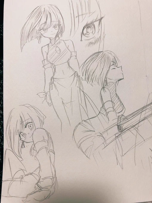 ラフ画
明日に響くからねるねるねるね
#キャラクター 