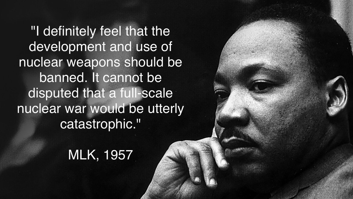 Ploughshares Fund on Twitter: &quot;For Martin Luther King Jr., the struggle  against racism was part of a larger struggle for peace and justice. He  firmly opposed nuclear weapons, and he inspires us