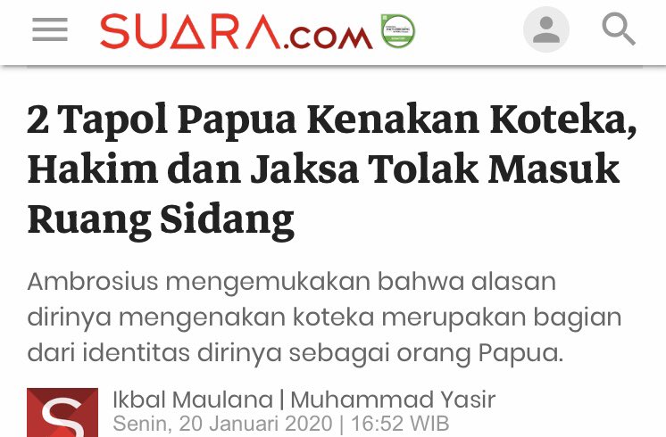 Koteka                         Koteka
di                                  di
sidang PBB                 sidang PN
                                     JakPus