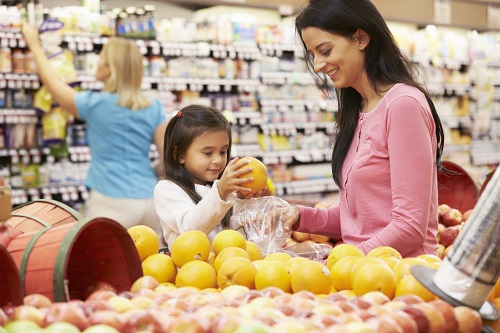 Grocery shopping is an opportunity to teach kids about food &amp; nutrition. Discuss where foods come from. Activity idea: go.usa.gov/xpSMc