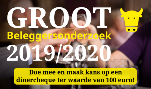 Cashcow_NL's tweet photo. Om onze content nóg beter op u te kunnen afstemmen houden we ook dit jaar weer ons Groot #Beleggersonderzoek onder particuliere beleggers. Doe ook mee en maak kans op een mooie #prijs: een #dinercheque ter waarde van 100 euro! https://t.co/59RjaFa91H https://t.co/lMawXOrtG1